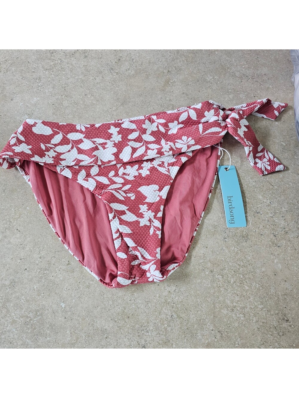 birdsong Vintage Rose Floral Bikini Bottom Small NEW
